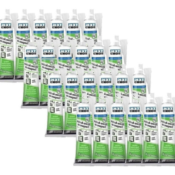 Kit 36 Un Silicone Acético Bisnaga Tekbond Incolor 50g