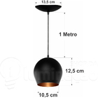 Kit 3   Pendente Bola -  Bronze / Branco