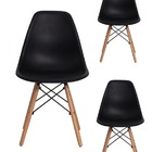 Kit 3  Cadeiras Charles Eames Eiffel Sala De Jantar Altura 82