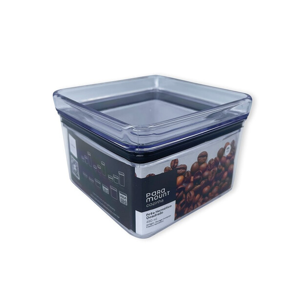 Kit 3 (tres) Potes Hermético Empilhável Quadrado Lumini Param