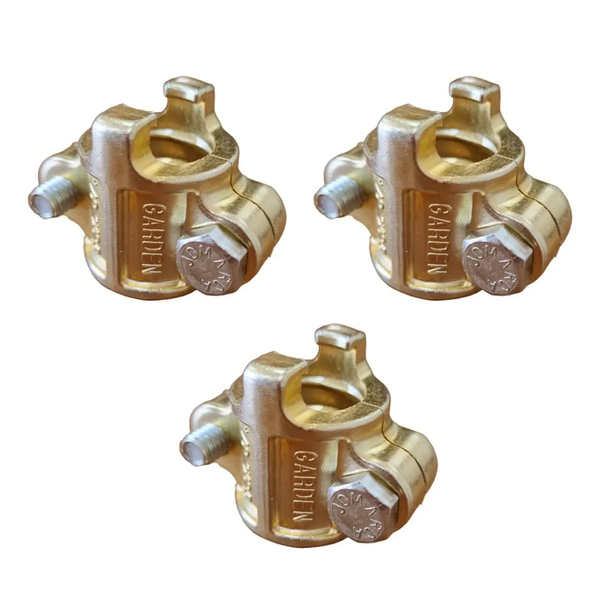 Kit 3 Abraçadeira Latão Bipartida Lava Auto Alta Pressão 1/2
