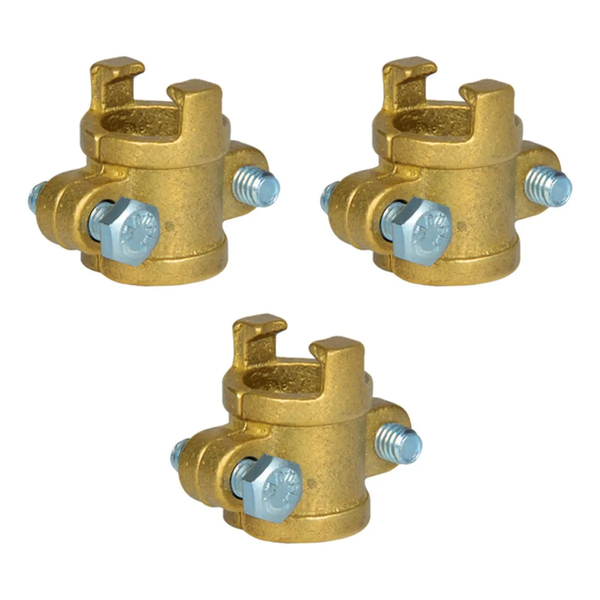 Kit 3 Abraçadeira Latão Bipartida Mangueira Alta Pressão 3/4