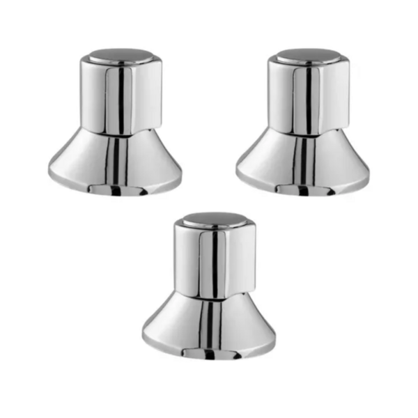 Kit 3 Acabamento Registro C40 Gaveta Pressão Metal