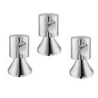 Kit 3 Acabamento Registro Docol C42 Metal Gaveta Pressão