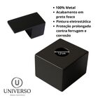 Kit 3 Acabamentos P/ Registro Style Quadrado Preto Fosco