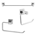Kit 3 Acessórios Banheiro Moderno Porta Toallhas De Banho + T