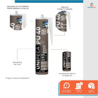 Kit 3 Adesivo Selante Pu 40 400g/280ml Unipega Preto