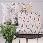 Kit 3 Almofada Panamá Decorativa 100% Algodão 45x45cm Botânico