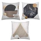 Kit 3 Almofadas Cheias Decorativas 40 X 40 Geométricas