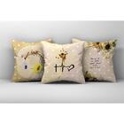 Kit 3 Almofadas Cheias Decorativas 40 X 40 Girassol