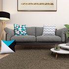 Kit 3 Almofadas Cheias Geométrico Sala Quarto 40cm Azul