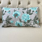 Kit 3 Almofadas Composê Floral Verde Água Impermeável