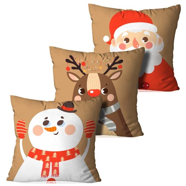Kit 3 Almofadas De Natal Espirito Natalino Fofinho