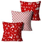 Kit 3 Almofadas De Natal Multi Elementos Natalinos