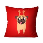 Kit 3 Almofadas De Natal Pug Natalinos Fofinho
