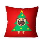 Kit 3 Almofadas De Natal Pug Natalinos Fofinho