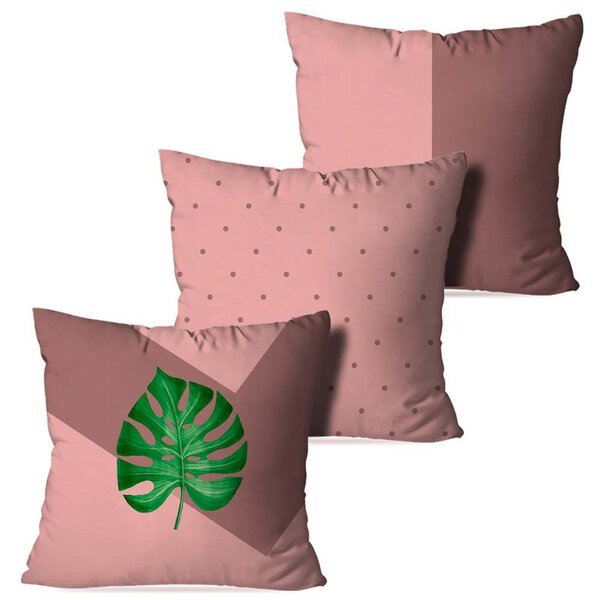 Kit 3 Almofadas Decorativas Monstera