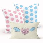 Kit 3 Almofadas Decorativas Own Poá E Coração