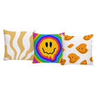 Kit 3 Almofadas Decorativas Para Sofá 40x40 Amarela Smile Bra