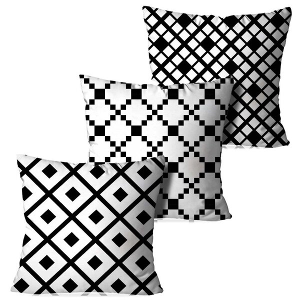Kit 3 Almofadas Decorativas Patrões Geométricos