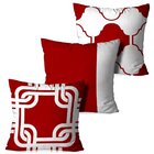 Kit 3 Almofadas Decorativas Vermelho