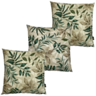Kit 3 Almofadas Impermeável Antimofo Antiácaro Folhagens Verd