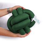 Kit 3 Almofadas Nó Verde Liso Para Decoração De Quarto