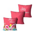 Kit 3 Almofadas Páscoa Poá