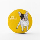 Kit 3 Almofadas Redondas I Love My Dog Único