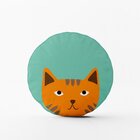 Kit 3 Almofadas Redondas Rostos Gatinhos Único