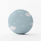 Kit 3 Almofadas Redondas Unicórnio Azul Único