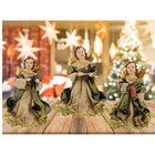 Kit 3 Anjos Natal Plus Fendi Instrumento 17cm - Magizi