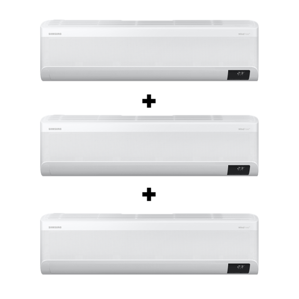 Kit 3 Ar Condicionados 12.000 Btu Sem Vento Samsung Windfree