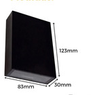 Kit 3 Arandela Blindada Efeito 2 Fachos Duplo Led 4w 3000k  -