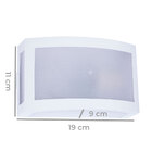 Kit 3 Arandela Finestra Policarbonato Branca + Led