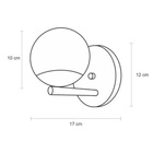 Kit 3 Arandela Globo Jabuticaba Vidro Parede Moon Alumínio G9