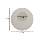 Kit 3 Arandela Globo Jabuticaba Vidro Parede Moon Alumínio G9