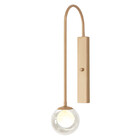 Kit 3 Arandela Parede Globo Duplo Vidro Retangular Champagne