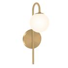 Kit 3 Arandela Parede Globo Vidro Dourado Retro Vintage 34cm