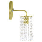 Kit 3 Arandelas Cristal Acril. Clearcrillic Redondo Dourado