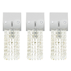 Kit 3 Arandelas De Cristal Acrilico Clearcrillic Quadrada!