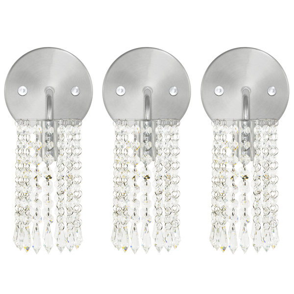 Kit 3 Arandelas De Cristal Acrilico Clearcrillic Redonda!