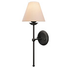 Kit 3 Arandelas De Parede Cúpula Tecido Algodão Sala Preto