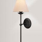 Kit 3 Arandelas De Parede Cúpula Tecido Algodão Sala Preto