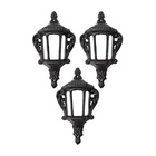 Kit 3 Arandelas Externa Interna De Parede Em Ferro Fundido