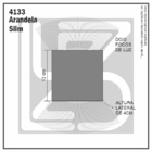Kit 3 Arandelas Externa Slim 2 Focos M3 - Preta + Led G9