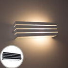 Kit 3 arandelas frisada 30cm para lâmpada e27 luminária preta