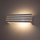 Kit 3 arandelas frisada 30cm para lâmpada e27 luminária preta