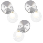 Kit 3 Arandelas Harmony Bolinha Escovado