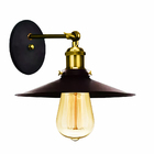 Kit 3 Arandelas Industrial Nordic Loft Preto Com Dourado